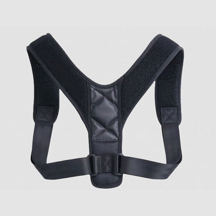 Black posture corrector brace