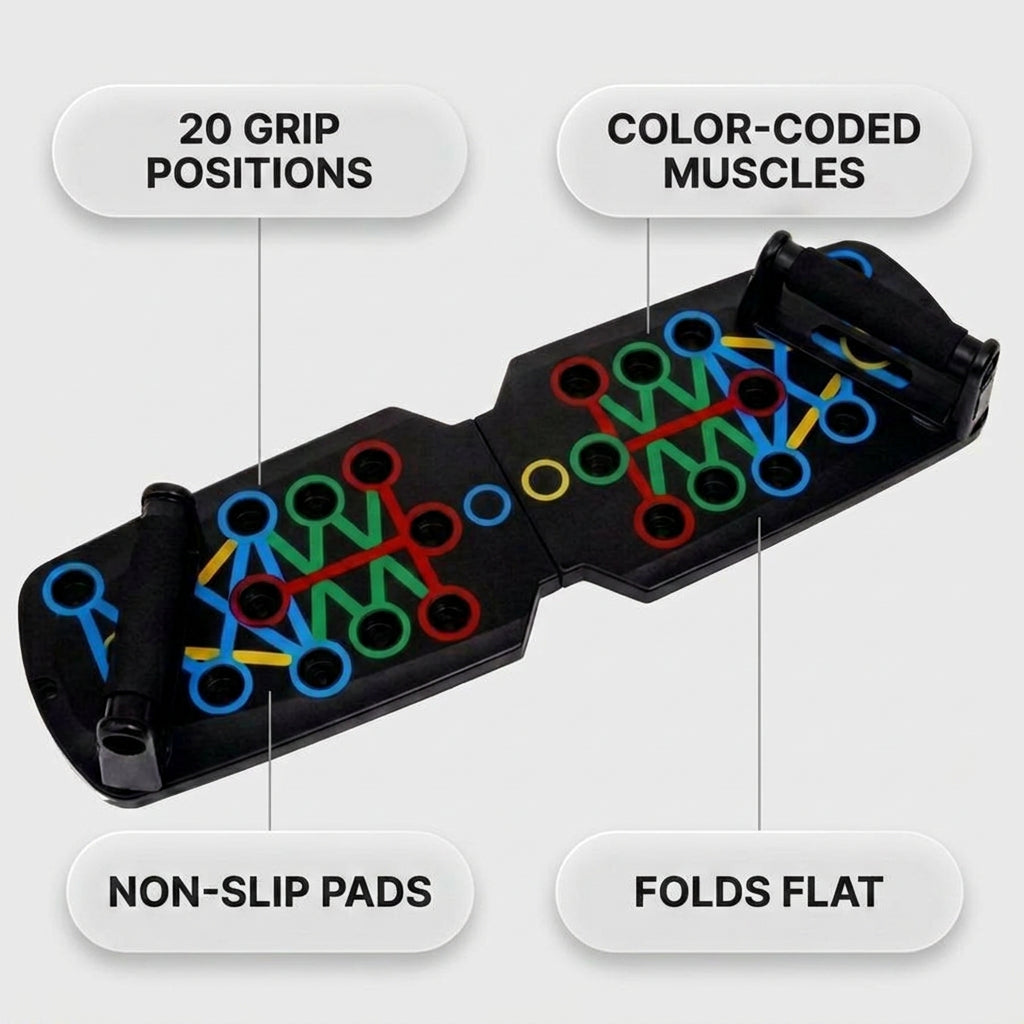 Push Up Board features infographic