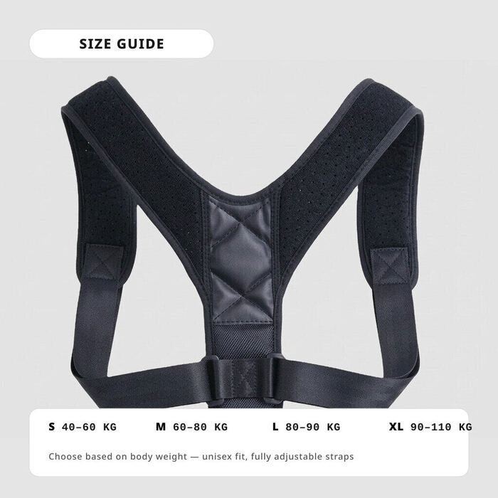 Posture corrector size guide