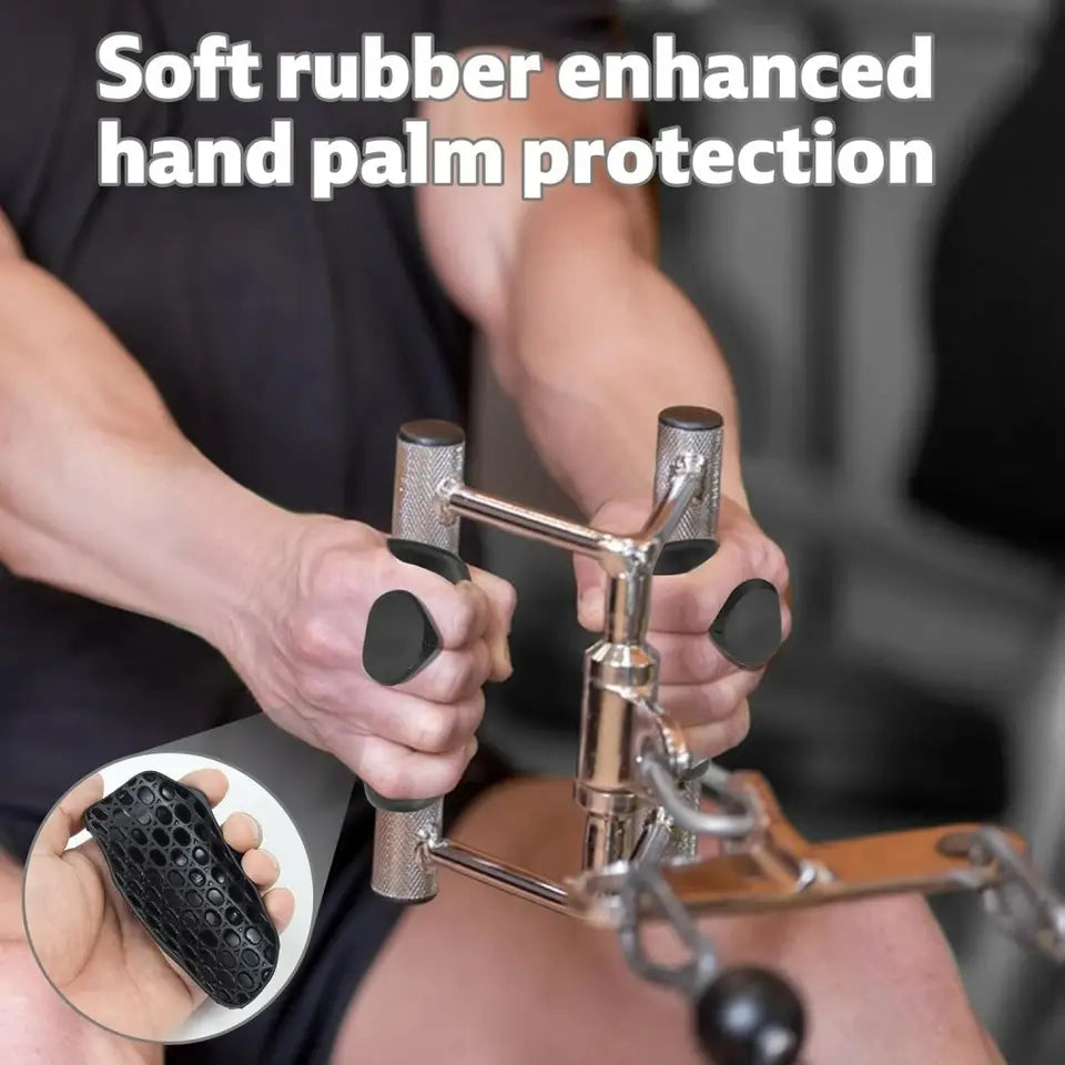 Anti-Slip Workout Grips - soft rubber palm protection in gym