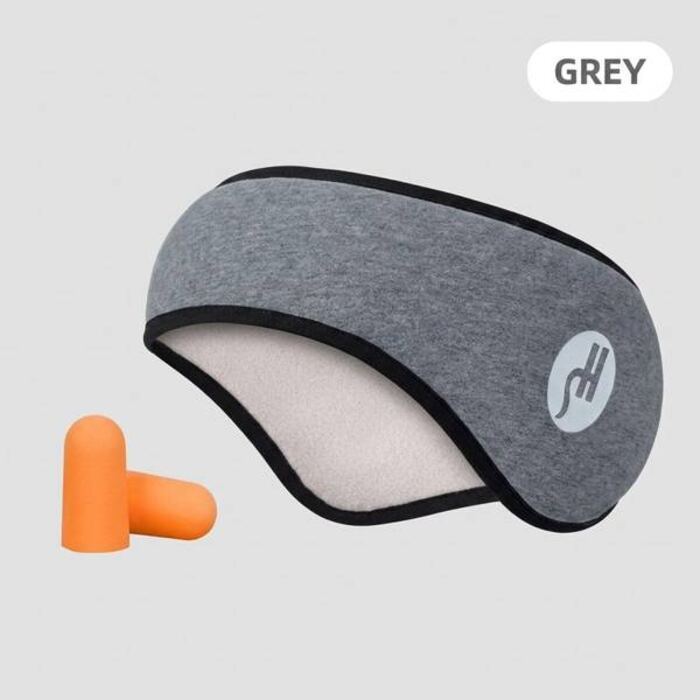 Grey contoured sleep mask headband