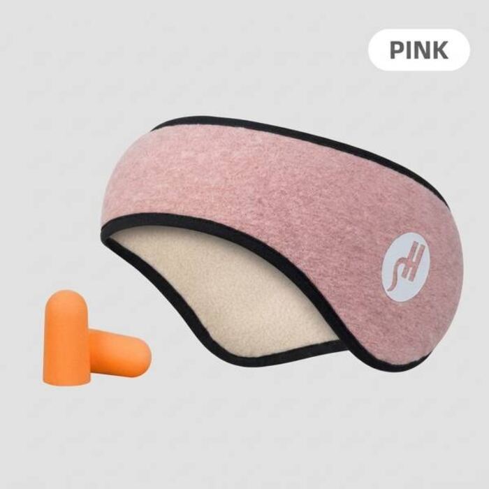 Pink contoured sleep mask headband